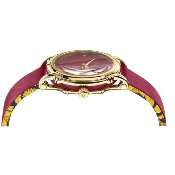 Versace Enamel Red Dial Ladies Watch